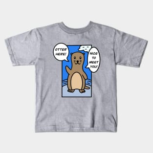 Cute cartoon otter Kids T-Shirt